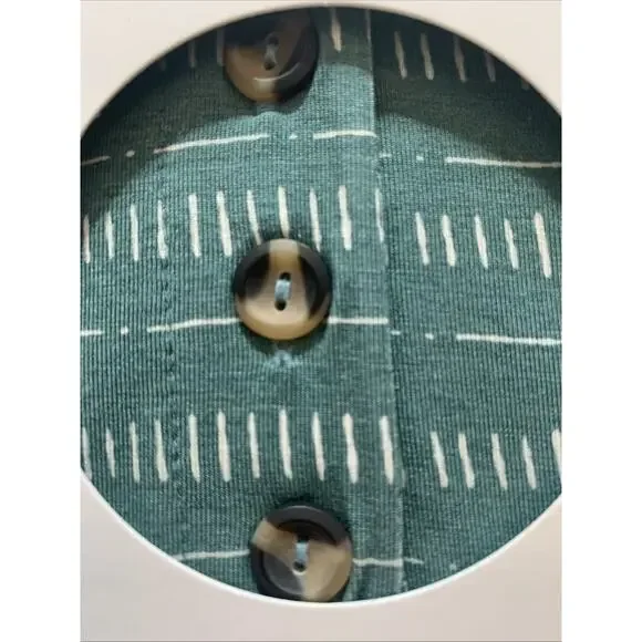 Lou Lou & Co Bamboo Baby Outfit Top Bottom Set Tyler Print 3M Seafoam Neutral - Picture 3 of 5